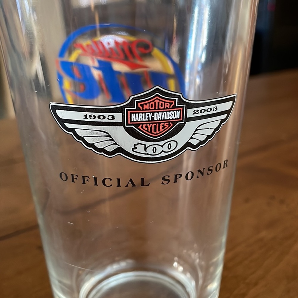 Miller Lite Harley-Davidson Pint Glass x2